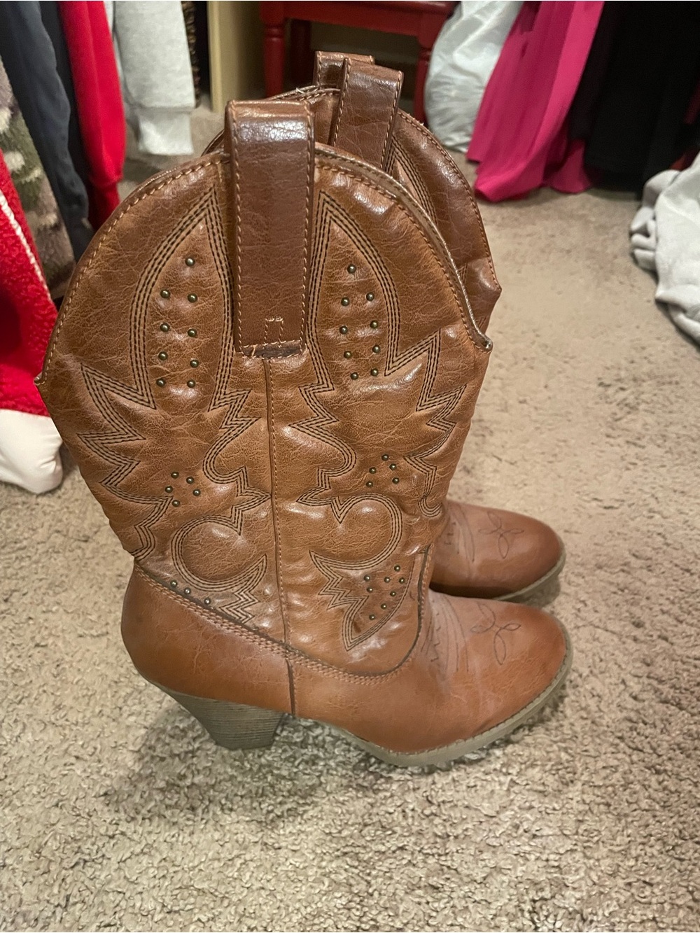 Target Brown Western Mid-Heel Women's Cowboy Boots